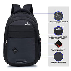 Martucci 36L Spacious Lightweight Polyester Laptop Backpack Unisex/College/School/Travel Backpack/Business Bag/Unisex Travel Backpack with Rain Cover (Compatible with upto 17 inch laptop)(Navy Blue)