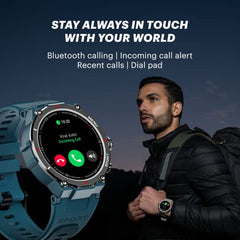 Noise Endeavour 2 (Smartchoice) Rugged Smart Watch – 1.46″ AMOLED Display, Built-in GPS, ABC Sensors, Up to 7-Day Battery, 5ATM Water Resistance, AI, Strava Integration, for iOS & Android (Jet Black)