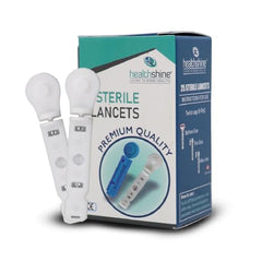 Healthshine Blood Lancet 25 Pieces | Flat Lancet Needle for Glucometer | Sterile, Single-Use Blood Sugar Testing Lancets