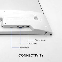 FRONTECH Ultima Series 24 Inch Curved LED Monitor, Refresh Rate 100Hz, 3500R Curve, Full HD 1080p, Built in Speaker, Bezel Less Design, HDMI & VGA Ports, 3 Years Warranty (MON-0088, White)