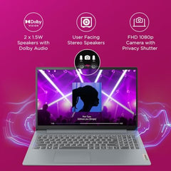 Lenovo IdeaPad Slim 3 12th Gen Intel Core i5-12450H 15.6 inch (39.6cm) FHD Laptop (16GB RAM/512GB SSD/Windows 11/Office Home 2024/1Yr ADP Free/Grey/1.62Kg), 83ER00KPIN