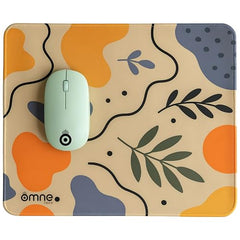 omne TECH Mousepad for Desk | Smooth Waterproof Surface, Anti-Slip Rubber Base, Durable & Comfortable Mouse Pad for Office, Laptop & Computer (Abstract Leaf Patten)