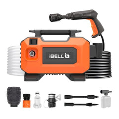 [Upgraded] IBELL WIND45 High Pressure Car Washer Machine, 1900W Motor, 130 Bar Car Washer High Pressure Gun, 7.2 L/Min Flow, 5M Hose, Portable Pressure Washer for Car, Bike, Home & Outdoor Cleaning