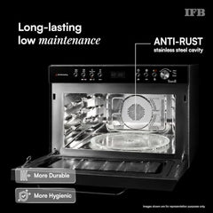 IFB 30L Convection Microwave Oven with 360 Degree Motorized Rotisserie 101 Auto Cook Menus (30BRC2, Black, Auto Defrost, Grill Mode, Combi-Cook Modes, 10 Power Levels)