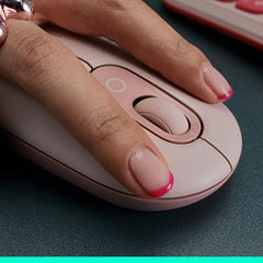 Logitech POP Mouse, Compact and Portable Wireless Bluetooth - Graphite | Compact, Portable, programmable Buttons, Quiet clicks, Easy-Switch for up to 3 Devices, Laptop, Tablet, PC - Rose