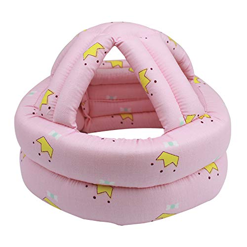 SYGA 1 Piece Infant, Toddler & Baby Child Helmet Head Protector Cushion Bonnet_Crown_Pink