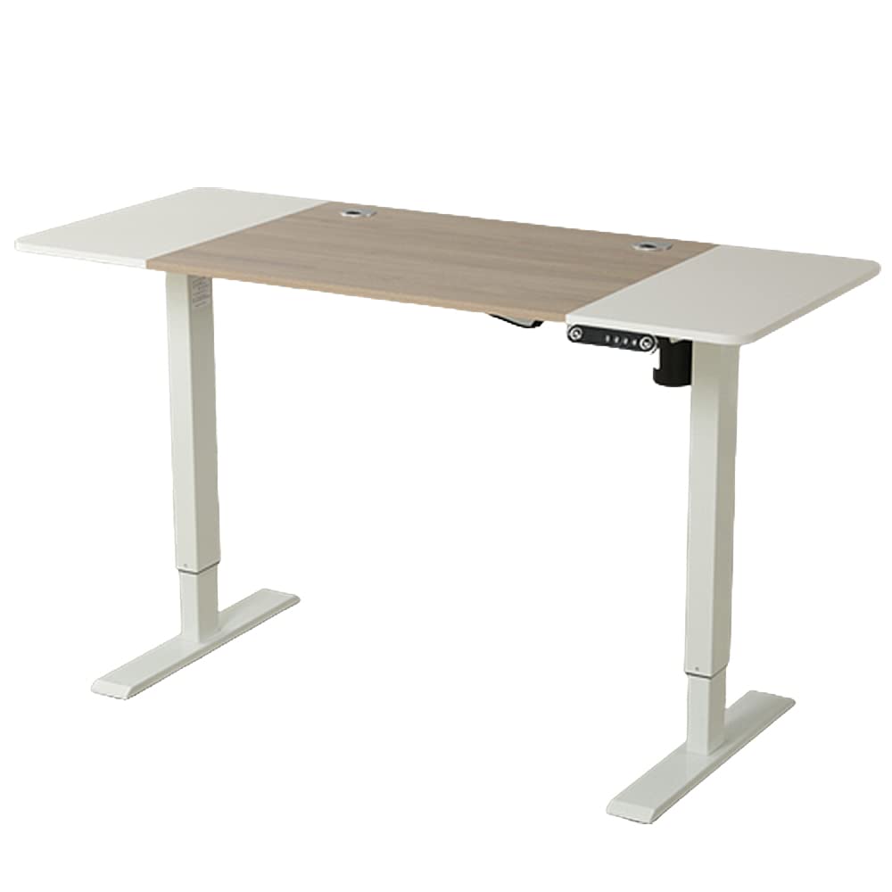 SYGA Height Adjustable Table Desk Standing Computer Desk Lifting Legs Smart Desk (White, 70 X 48 CM)