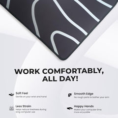 SPIN CART Large Gaming Mouse pad, Long XXL Extended Desk Table Mat Mousepad for Laptop PC Computer (Abstract Blue)
