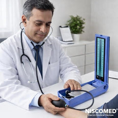 NISCOMED PW-216 Digital Mercury BP Apparatus (Mercury-Free) for Doctor & Clinic Use | Manual Blood Pressure Monitor with Vertical LCD Scale | Accurate & Durable