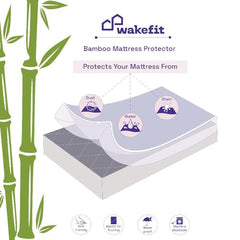 Wakefit 100% Waterproof Premium Terry Cotton Mattress Protector, King - 78x72 inch | Breathable and Hypoallergenic Ultra Soft Fitted Bed Protector, Grey | Fits Mattress Upto 10 inches