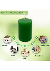 LTYNE Pillar Candle || Size 2 * 2 inch Each || Unscented Pillar Candle || 6 Hours Burning Time || Home Decor || Spa Candle [ Pack of 6 ] (Blue)