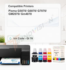 Trendvision GI-71 Combo Ink Bottle - Compatible with Canon PIXMA G1020, G2020, G2020 NV, G2021, G2060, G3020, G3020 NV, G3060 Printers