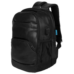 F Gear Luxur V2 27L Office Laptop Backpack with raincover, USB Charging Port, Fits 17" Laptop Artificial Leather Water resistant lightweight Gifts for Men Women Adults, College/Over Nighter (Green)