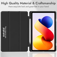 Robustrion Cover for Redmi Pad 2 Pro 12.1 inch Cover Case with Pencil Holder, Trifold Cover Case for Redmi Pad 2 Pro 5G Tablet Cover [Auto Sleep Wake Support] - Black