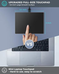 JOMAA Wired touchpad Supports Multi Gesture Control, Touch Mouse, and Second Hole pad, Suitable for Windows and Mac (Silver)