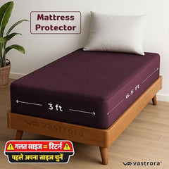 Vastrora 100% Waterproof Mattress Protector Queen Size 5x6 Ft | 60x72 in | Pee & Urine Proof Mattress Cover | Elastic All-Around | Terry Cotton Fitted Bed Cover | Noiseless, Breathable Bed Protector