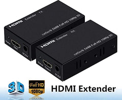 MICROWARE HDMI Extender, HDMI to RJ45 Network Cable Extender Converter Repeater Compatible with 5e / 6 1080p up to 60m HDTV HDPC PS4 STB 4K 2K (60 Meter)