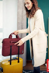 S. B. COLLECTION Waterproof Laptop Side Bag 30 L Trolley Attach Bag with File Compartment for Daily Routine Use (Maroon)