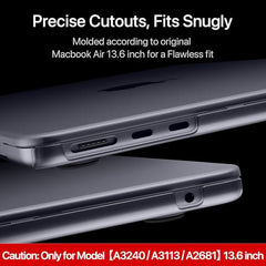 Saco for MacBook Air 13 inch Case M5 2026 M4 2025 M3 M2 2024-2022 A3449 A3240 A3113 A2681 100% Match Official Color, Scratch Resistant, Easy to Snap on | MacBook Air 13.6 inch Case
