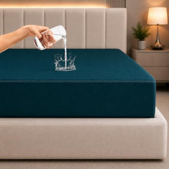 La Verne 100% Waterproof Premium Cotton Feel Mattress Protector Queen Size 78 x 60 Inches | Breathable and Hypoallergenic Ultra Soft Fitted Bed Protector Cover
