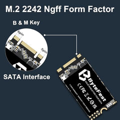 ByteFest SSD 64GB M.2 2242 NGFF SATA III 6 Gb/s Internal Solid State Drive(22x42mm), High Performance, 3D NAND, Upgrade Storage for Laptop and Desktop