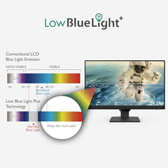 BenQ GW2490 24 inch (60.96 cm) FHD IPS Eye-Care Monitor| 100Hz|99% sRGB|Eye-careU|Dual HDMI|Display Port|Bezel-Less|Eyesafe|VESA MediaSync|B.I.|Low Blue Light+| Speakers|VESA Wall mountable(Black)