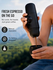 Portable Manual Espresso Coffee Maker, Compatible with Fliter Coffee Powder or Capsule for Home, Office, Camping & Travel, 1 Cup