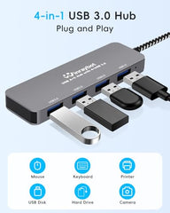 USB 3.0 to HDMI Adapter for Monitor 1080P@60Hz Display with 5Gbps High Speed Transmission, Support Extend & Mirror Mode, Compatible with Window Mac Laptop Desktop Projector TV