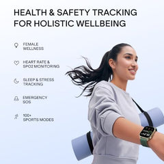 boAt New Launch Ultima Vogue 2, India's First AMOLED Type-C Smartwatch, 1.96" Display, 1000 nits Brightness, Metal Body w/Premium Straps, 10-Days Battery Life, Smartwatch for Men & Women(Active Black)