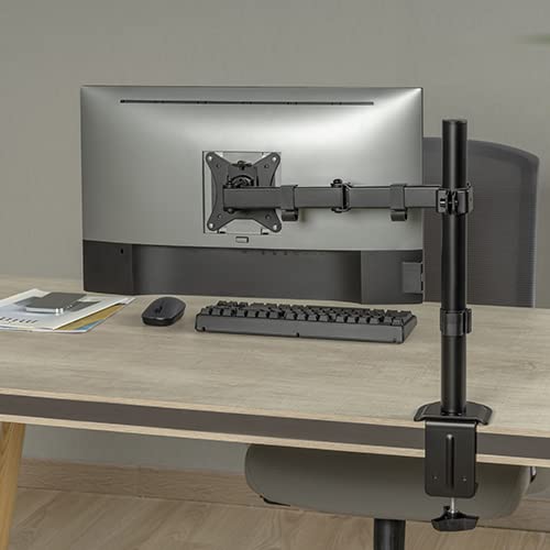Jin Office Single Monitor Stand | 10 kg Weight Capacity Supports Upto 32 inches Screen| Laptop Monitors Arm | Single Monitor Desk Mount | Height Adjustable Stand (Black)