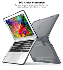 Midkart Matte Hard Shell Plastic Case Cover Compatible with MacBook Pro 13 Inch (Model M2 A2338 / M1 A2338 / A2289 / A2251 / A1706 / A1708 / A2159 / A1989, Release 2023-2016), Smoke Black