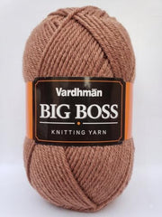 Vardhman BigBoss Knitting Yarn – 200g Ball, 575m, 84% Acrylic + 16% Nylon, 3-Ply DK Weight, Soft & Durable Wool for Knitting, Craft, babywear, blanket, winter wear; threads for crochet hook needle - Boss-15 - Cream
