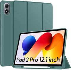 Robustrion Cover for Redmi Pad 2 Pro 12.1 inch Cover Case with Pencil Holder, Trifold Cover Case for Redmi Pad 2 Pro 5G Tablet Cover [Auto Sleep Wake Support] - Black