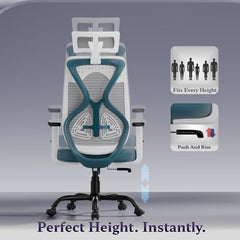 Furnivo Titan Ergonomic Office Chair for Home & Office | Adjustable Armrests | 120 Recline | Lumbar Support | Thick Cushioned Seat | Heavy-Duty Base | 3 Years Warranty (Eco Black Red)