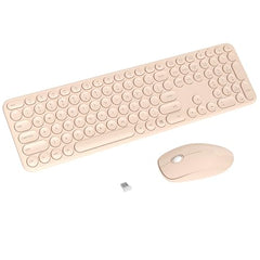 COVEVA Wireless Keyboard and Mouse Combo, 2.4GHz Wireless (Khaki)