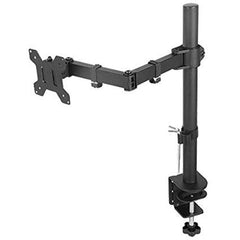 Rife Single Monitor Desk Mount Arm Fully Adjustable Stand Fits up to 27-inch LCD LED Screen