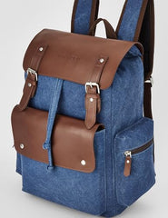 FUR JADEN Eco Friendly Travel 4 Compartment Laptop Backpack Made of Water Resistant Sustainable Canvas and Vegan Leather for Unisex for Travel Hiking Work (Coffee)