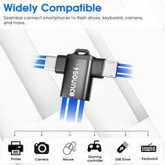 Sounce USB to 3.5mm Female Adapter, USB Headphone Audio Jack External Stereo Sound Cable Cord Splitter for MacBook, Laptop, Linux, PS4, Headset - Grey