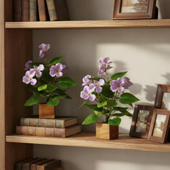 fancymart Artificial Flower Plant Home Décor with Small Size Pot | Pack of 2 | Plant Hanging for Home Decor | Office Decor (DESIGN-01)