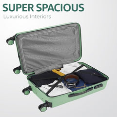 Safari 3Pc Polycarbonate Persia Set-55+65+77 Cms Small, Medium & Large Size (Cabin & Check-in) 8 Wheels Luggage/Speed_Wheel Suitcase/Trolleys (Pearl Blue)