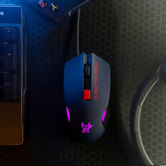 Arctic Fox Wired USB Gaming Mouse with Breathing Lights and DPI Upto 3600 (Charcoal Black)