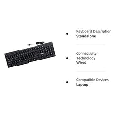 Prodot Wired Keyboard and Mouse Combo I Plug & Play I High Resolution 1000 DPI I 10M Keystrokes I Spill Resistant I Ergonomic Design I 1.2m Cable I Works with Windows, iOS, Linux I 1 Year Warranty
