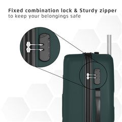 Safari Pentagon Pro 8 Wheels Set of 2, (Cabin + Medium) Trolley Bag, Hard Case Polypropylene, 360º Wheeling Luggage, Suitcase for Travel, Trolley Bags for Travel, Luxury Beige