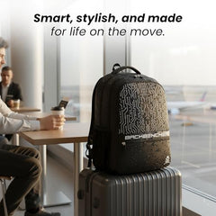 HACKER Laptop Backpack for Men & Women | Stylish Spider Printed Backpack | Durable School, College & Office Bag | Spacious Travel Backpack with Padded Laptop Compartment & Adjustable Straps