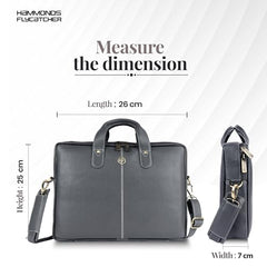 HAMMONDS FLYCATCHER Men Genuine Leather Office Bag - Laptop Bag - Padded Laptop Compartment, Fits 14 Inch Laptop - Adjustable Strap, 1 Year Warranty - Office, Travel, Daily Use - Brushwood, Brown