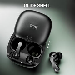boAt Airdopes 313, 13mm Drivers, Glide Shell, 75H Battery, 4Mics ENx Tech, Stream Ad Free Music via App Support, Bluetooth Earbuds, TWS Ear Buds Wireless Earphones with mic (Carbon Black)