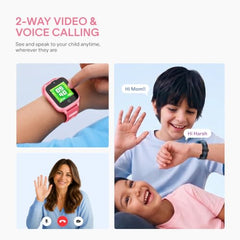 boAt Sailor Nav Kids Smartwatch with 2-Way Video & Voice Calling, Real Time Location Monitoring via Google Maps, Geofencing, 4G SIM Compatible, Parental Control, SOS, Smartwatch for girls (Fairy Pink)