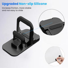 ZORBES® Portable Invisible Laptop Riser Stand, 2 Mini Self-Adhesive Alloy Metal Folding Desk Stand, Lightweight Laptop Desk Feet for MacBook, Lenovo, HP, Dell, Laptops & Tablets, 2pc (Black)