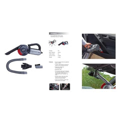 BLACK+DECKER PD1200AV-B1 12V Corded Dustbuster Flexi Auto Handheld Vacuum Cleaner, 560 ml Bowl Capacity, Car Vacuum Cleaner, 5 Meter Cable, 1 Year Manufacturer Warranty