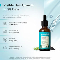 Pilgrim Advanced Hair Growth Serum with 3% Redensyl & 4% AnaGain -100ml | New Hair Growth in 28 Days, Korean Black Rice, Rosemary, Reduce Hair Fall, Hair Regrowth, Increase Hair Density, Thicker Hair